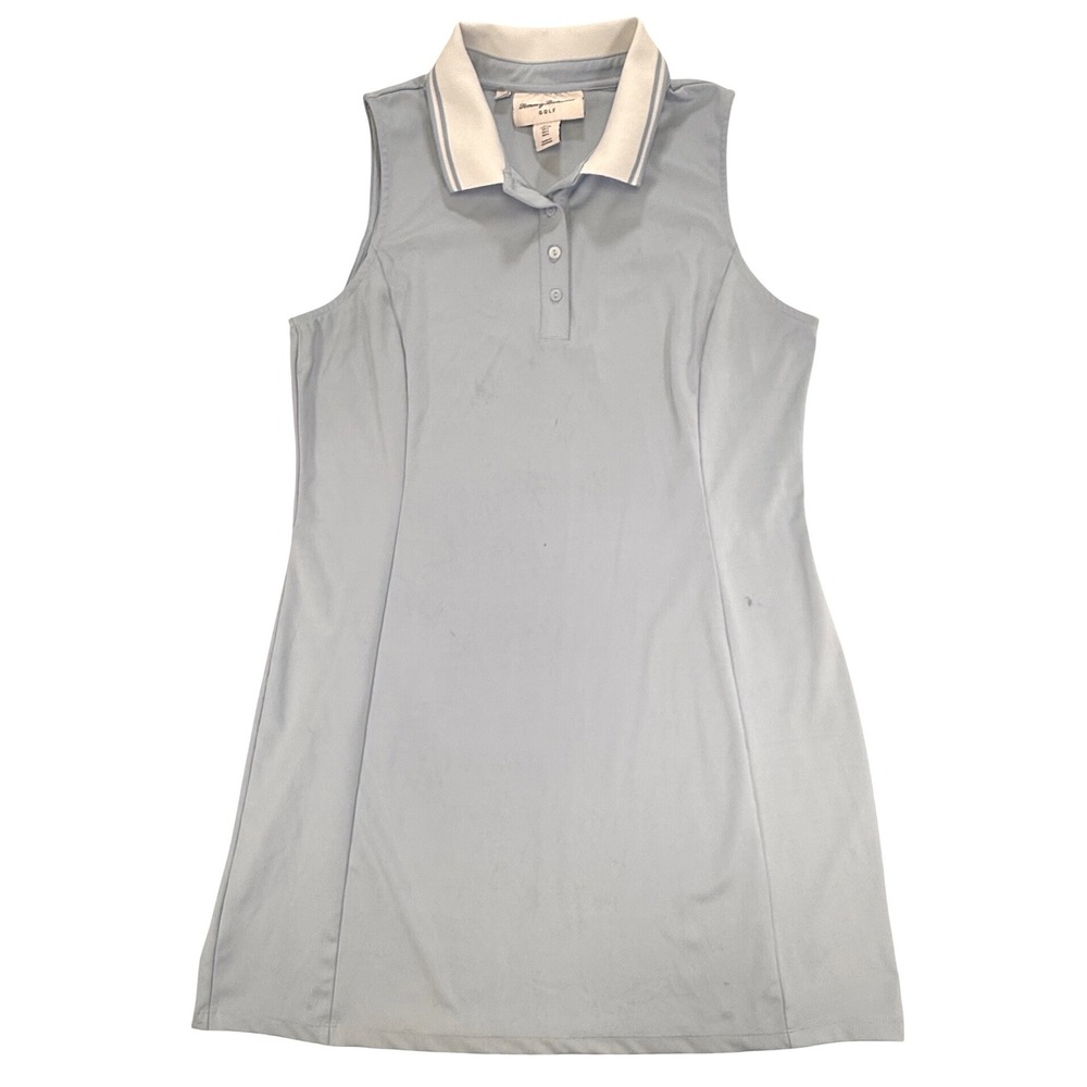 Tommy Bahama Golf Womens Sleeveless Polo Dress Light Blue Size Large RN 75343